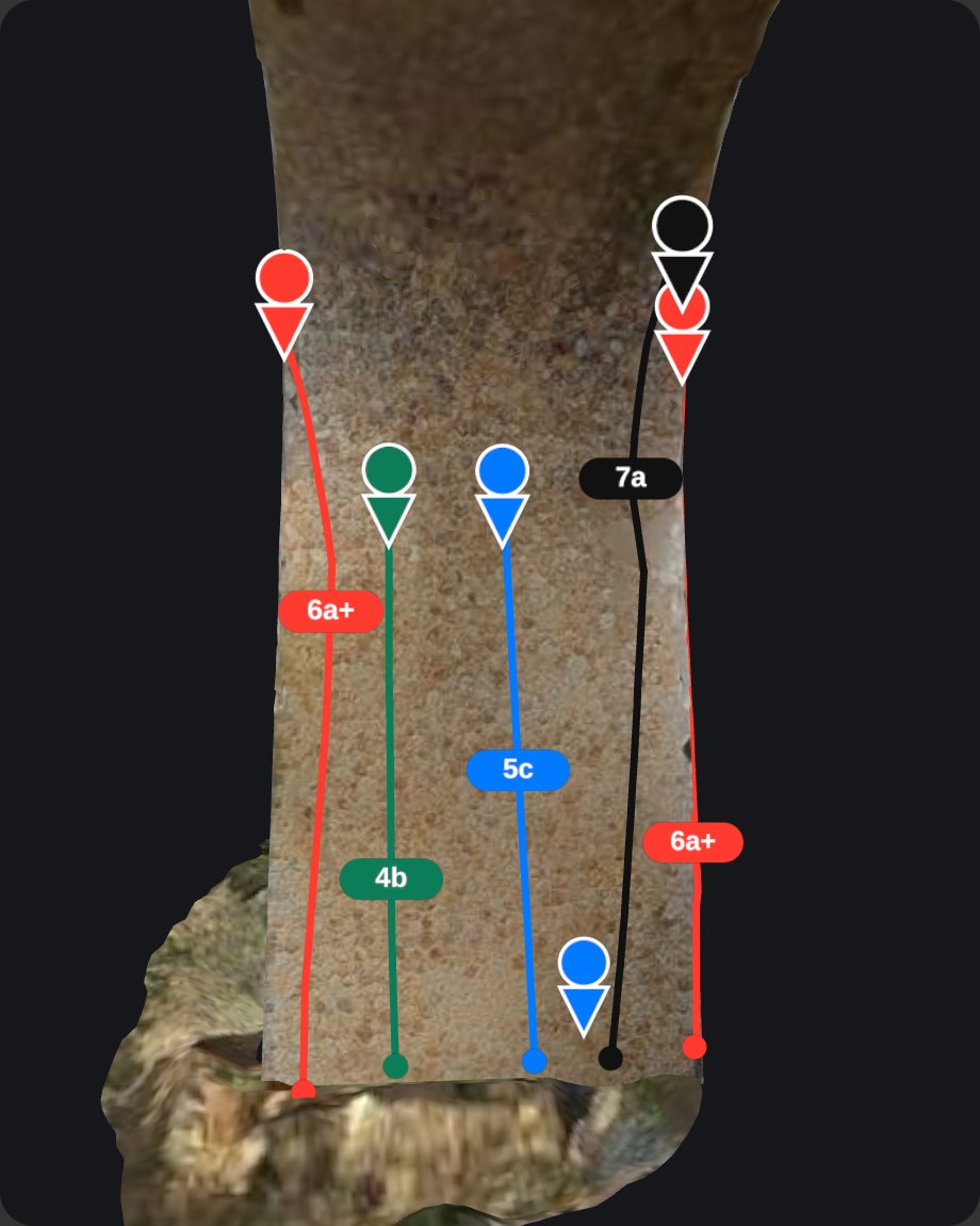 Vue 3D du Pilier 2 du Viaduc des Fauvettes avec les tracés et cotations des voies
